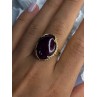 925 Sterling Silver Gold Plated Ruby Ring Size 7.5