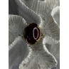 925 Sterling Silver Gold Plated Ruby Ring Size 7.5