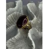 925 Sterling Silver Gold Plated Ruby Ring Size 7.5