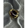 925 Sterling Silver Gold Plated Ruby Ring Size 7.5