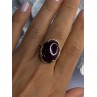 925 Sterling Silver Gold Plated Ruby Ring Size 7.5