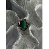 Vintage 925 Sterling Silver Malachite Ring Size 8.5