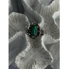 Vintage 925 Sterling Silver Malachite Ring Size 8.5