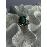 Vintage 925 Sterling Silver Malachite Ring Size 8.5