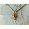 Chain With Pendant In Gilding Coral & CZ