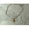 Chain With Pendant In Gilding Coral & CZ