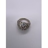 925 Sterling Silver Porous Flower Design Ring Size 8