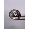 925 Sterling Silver Porous Flower Design Ring Size 8