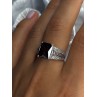 925 Sterling Silver Smoky Quartz CZ Ring Size 7.5