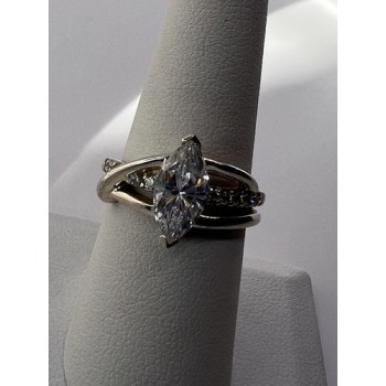925 Sterling Silver CZ Ring Size 7.5