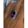 925 Sterling Silver Watermelon Tourmaline Ring Size 7