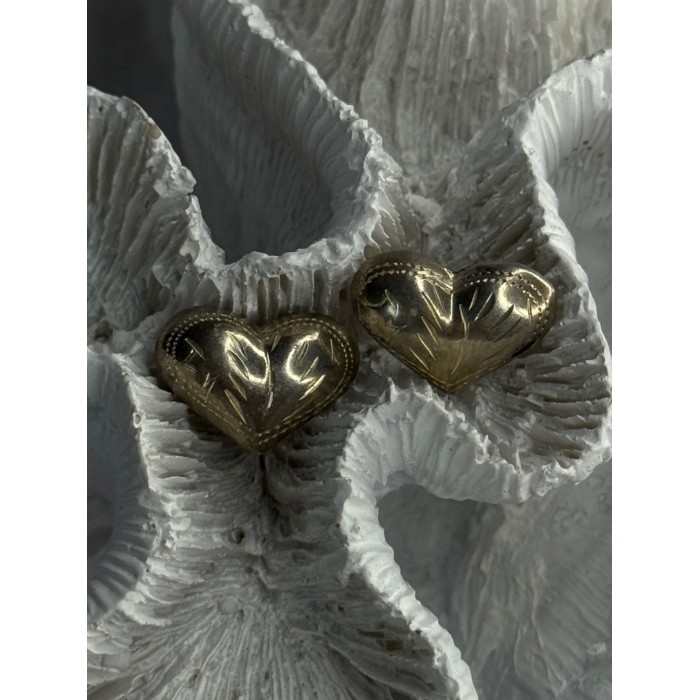 925 Sterling Silver Heart Earrings Length 0.50 Inch