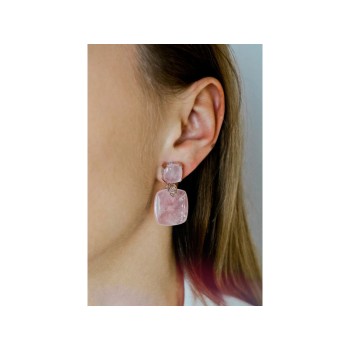 925 Sterling Silver Gold Plated Morganite 