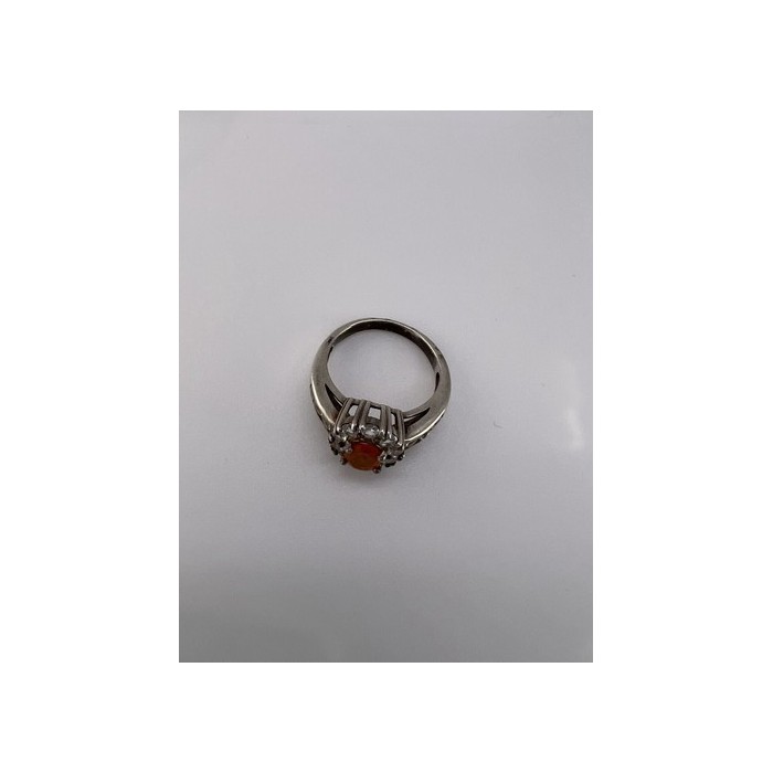 925 Sterling Silver Citrine, Goshenite Ring Size 6.5