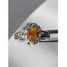 925 Sterling Silver Citrine, Goshenite Ring Size 6.5