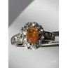 925 Sterling Silver Citrine, Goshenite Ring Size 6.5