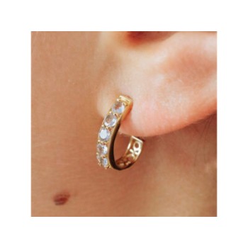 14K YELLOW GOLD TANZANITE EARRINGS