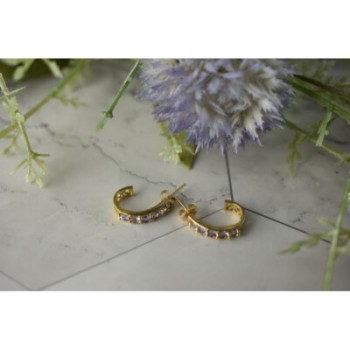 14K YELLOW GOLD TANZANITE EARRINGS