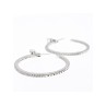 925 Sterling Silver CZ Hoop Earrings