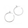 925 Sterling Silver CZ Hoop Earrings