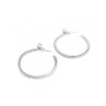 925 Sterling Silver CZ Hoop Earrings