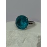 925 Sterling Silver Aquamarine Ring Size 4