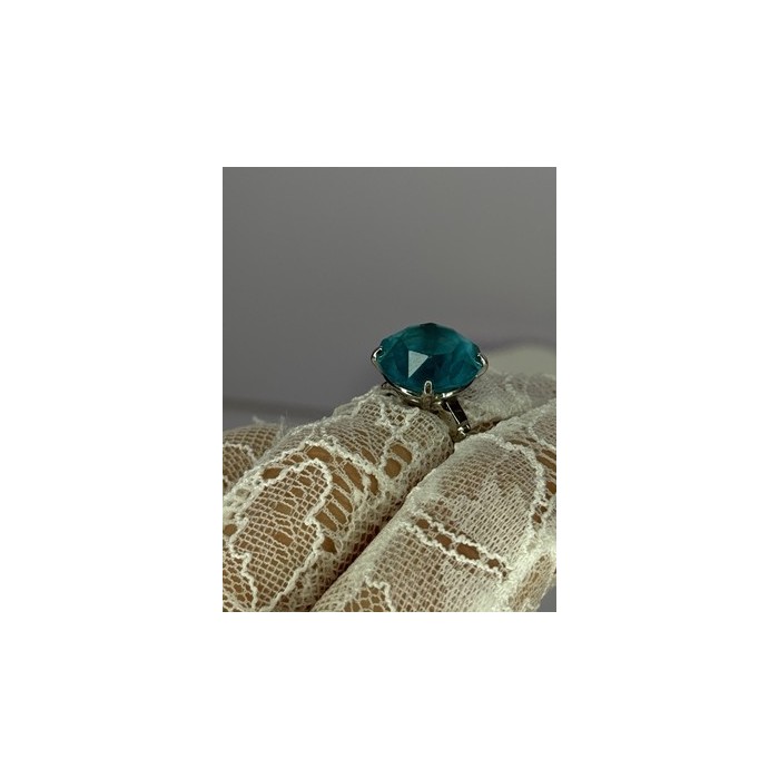 925 Sterling Silver Aquamarine Ring Size 4