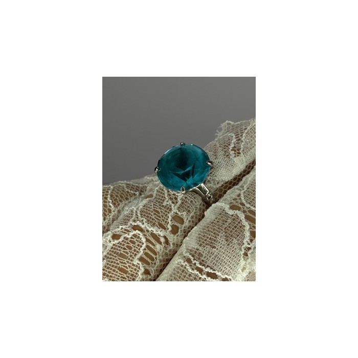 925 Sterling Silver Aquamarine Ring Size 4