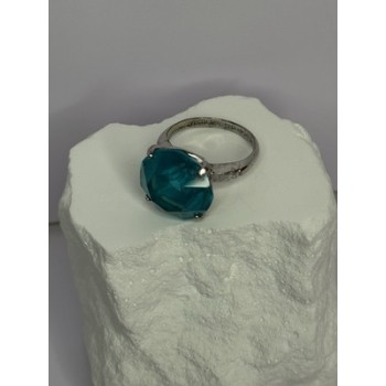 925 Sterling Silver Aquamarine Ring Size 4