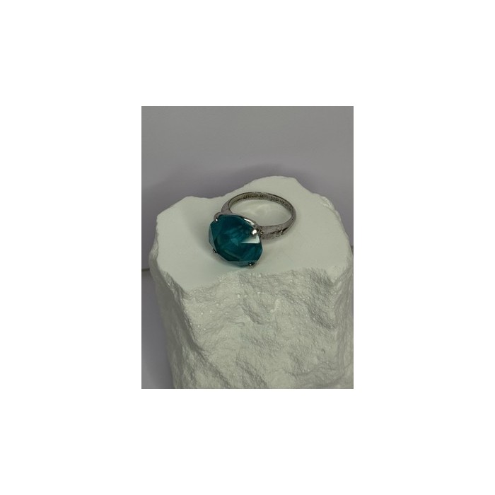 925 Sterling Silver Aquamarine Ring Size 4