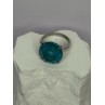 925 Sterling Silver Aquamarine Ring Size 4