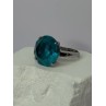 925 Sterling Silver Aquamarine Ring Size 4
