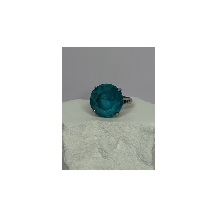 925 Sterling Silver Aquamarine Ring Size 4