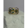 925 Sterling Silver Gold Plated Turquoise Ring Size 8.5