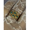 925 Sterling Silver Gold Plated Turquoise Ring Size 8.5