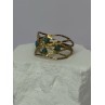 925 Sterling Silver Gold Plated Turquoise Ring Size 8.5