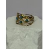 925 Sterling Silver Gold Plated Turquoise Ring Size 8.5