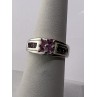 925 Sterling Silver Pink CZ Ring Size 6