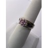 925 Sterling Silver Pink CZ Ring Size 6
