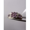 925 Sterling Silver Pink CZ Ring Size 6