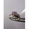 925 Sterling Silver Pink CZ Ring Size 6