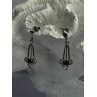 925 Sterling Silver Ruby Earrings Length 1.20 Inch