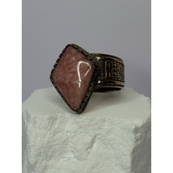 Vintage 925 Sterling Silver Morganite Ring Size 8