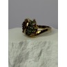 925 Sterling Silver Gold Plated Ruby & Emerald Ring Size 8
