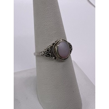 925 STERLING SILVER MOTHER OF PEARL RING SIZE 7