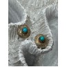 925 Sterling Silver Turquoise Earrings Length 0.4 Inch