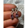 925 STERLING SILVER AMETHYST EARRINGS LENGTH 1 Inch