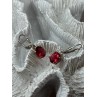 925 Sterling Silver Spinel Earrings Length 1.1 Inch