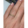 925 Sterling Silver Gold Plated CZ Ring Size 6.5