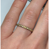 925 Sterling Silver Gold Plated CZ Ring Size 6.5